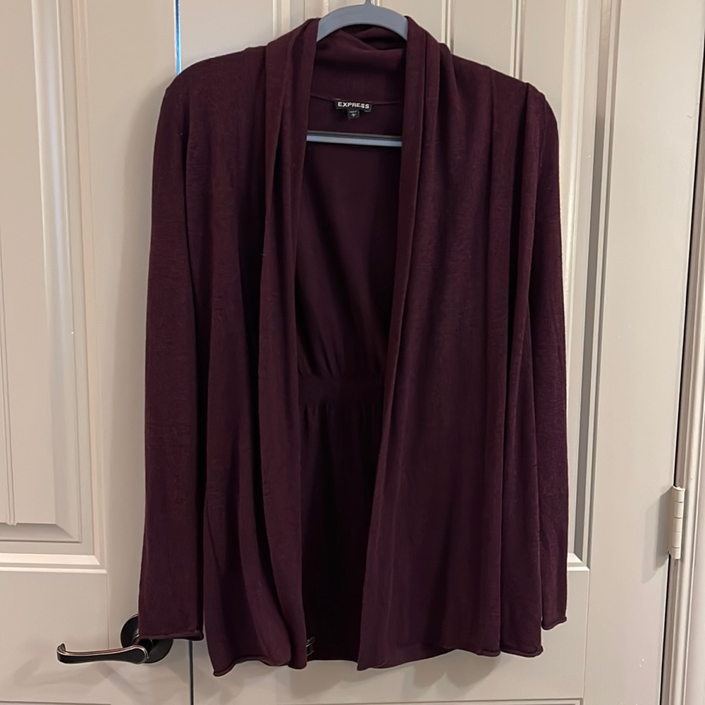 Express Cardigan, large, Wine color